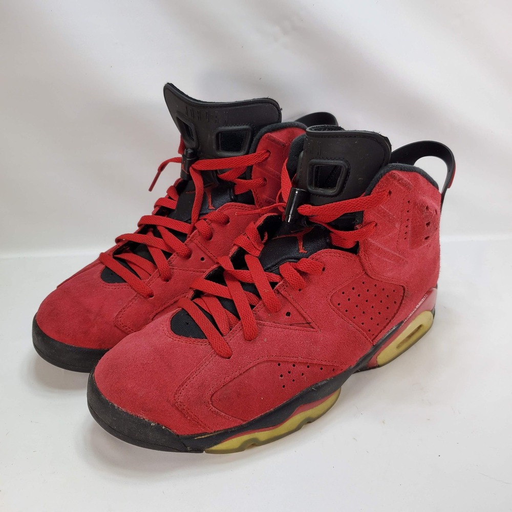 Nike Air Jordan 6 Sneakers Men 10.5 Red Toro Bravo CT8529-600 Retro High Top